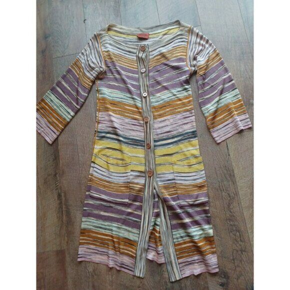 Missoni Italy Dress And/Or Long Cardigan M-L - Picture 1 of 7